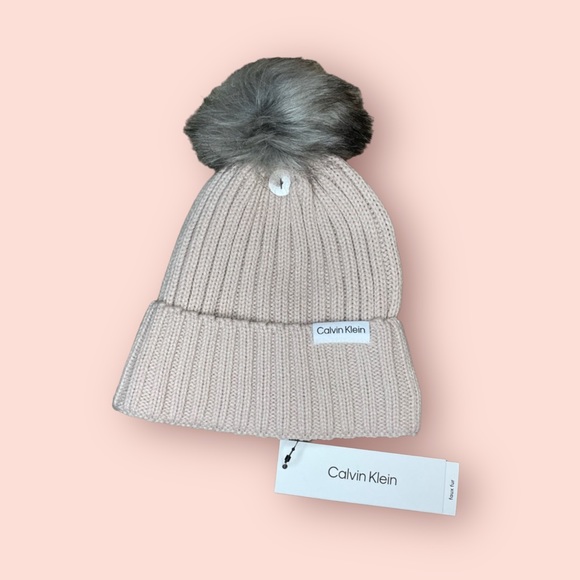 Calvin Klein Accessories - Calvin Klein Pom Beanie